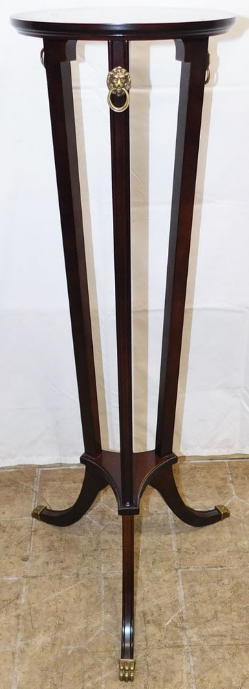 Cherry Fern Stand by Bombay: Cherry Fern Stand by Bombay . 40 1/4" H 17 1/2" Dia. ALL DESCRIPTIONS AND ANY CONDITION STATEMENT GIVEN BY LANGSTON AUCTION GALLERY ARE STRICTLY OPINIONS AND LANGSTON'S SHALL HAVE NO RESPONSIBILITY FO