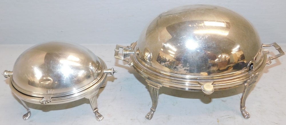 Two Silverplated Bun Warmers (1 of 3)
