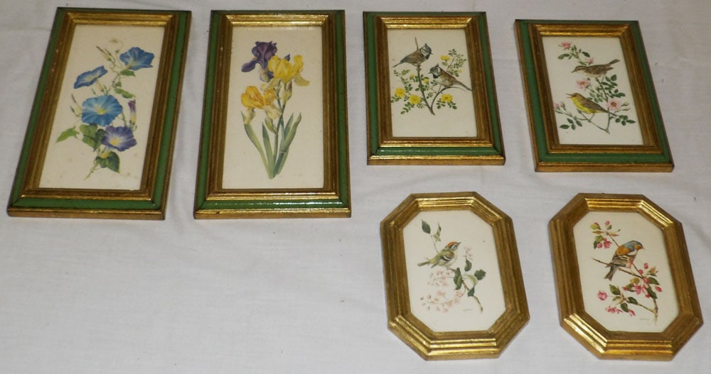 Lot of Small Floral & Bird Prints: Lot of Small Floral & Bird Prints . Up to 8 1/2" H 4 3/4" W "ALL DESCRIPTIONS AND ANY CONDITION STATEMENT GIVEN BY LANGSTON AUCTION GALLERY ARE STRICTLY OPINIONS AND LANGSTON'S SHALL HAVE NO RESPONSIB