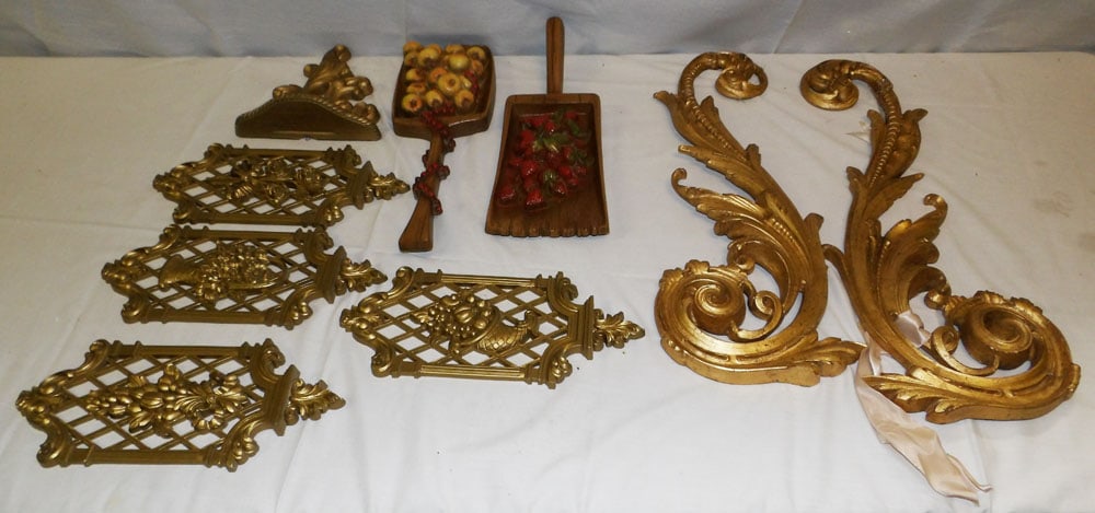 Lot of Gilded & Painted Resin Decorative Items (1 of 6)