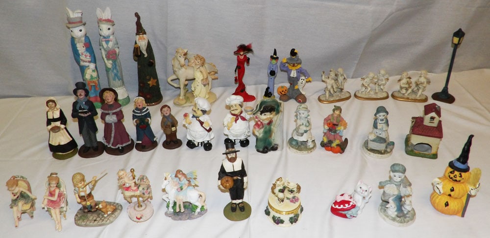 Lot of Painted Resin Figurines (1 of 3)