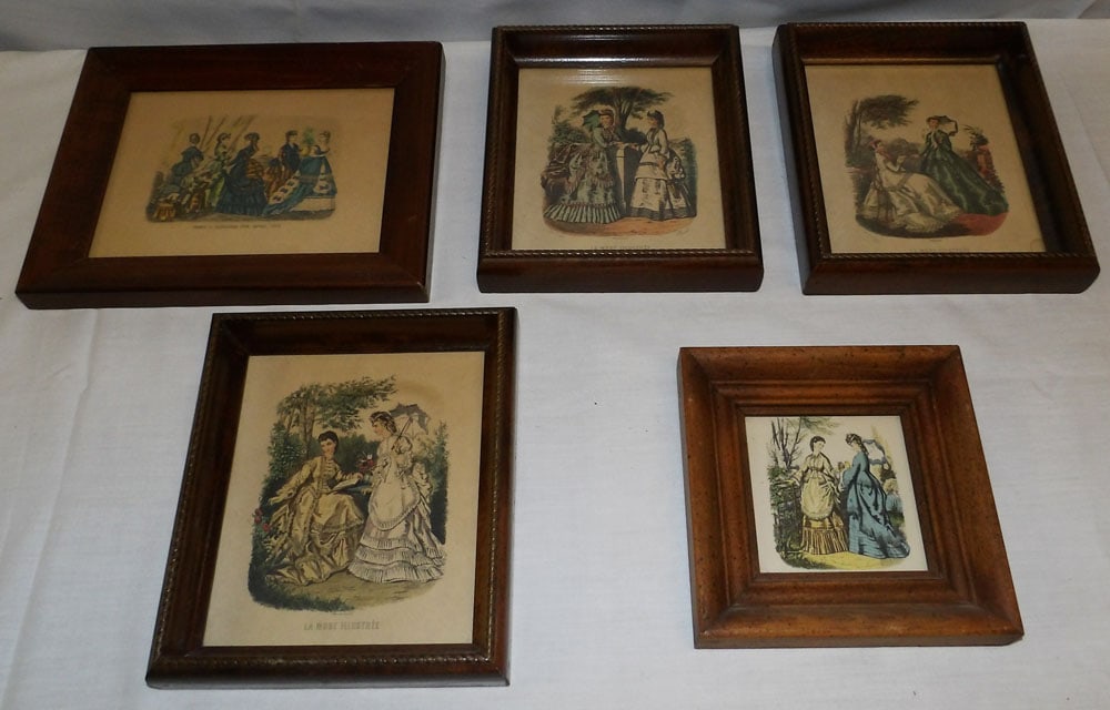 Lot of Small Framed Fashion Prints (1 of 2)