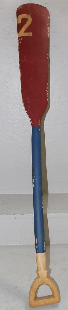 Painted Wood Oar Wall Hanging (1 of 2)
