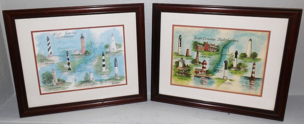 Two Framed Prints: Two Framed Prints . Up to 18 1/2" x 22 1/2" "ALL DESCRIPTIONS AND ANY CONDITION STATEMENT GIVEN BY LANGSTON AUCTION GALLERY ARE STRICTLY OPINIONS AND LANGSTON'S SHALL HAVE NO RESPONSIBILITY FOR