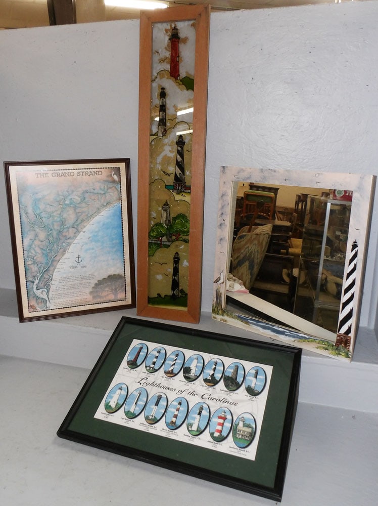 Lot of Framed Prints & Mirrors: Lot of Framed Prints & Mirrors . Up to 38 3/4" x 8 3/4" "ALL DESCRIPTIONS AND ANY CONDITION STATEMENT GIVEN BY LANGSTON AUCTION GALLERY ARE STRICTLY OPINIONS AND LANGSTON'S SHALL HAVE NO