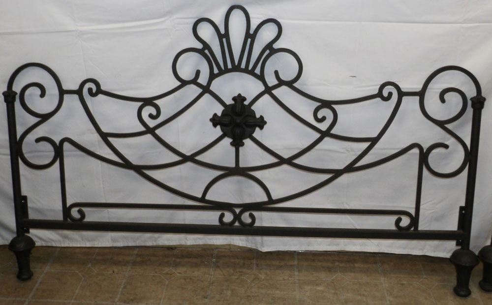 Painted Wrought Iron Bed - 3