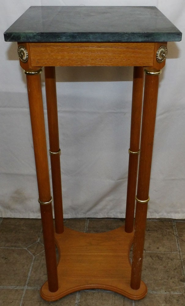 Cherry & Green Marble Top Stand (1 of 2)