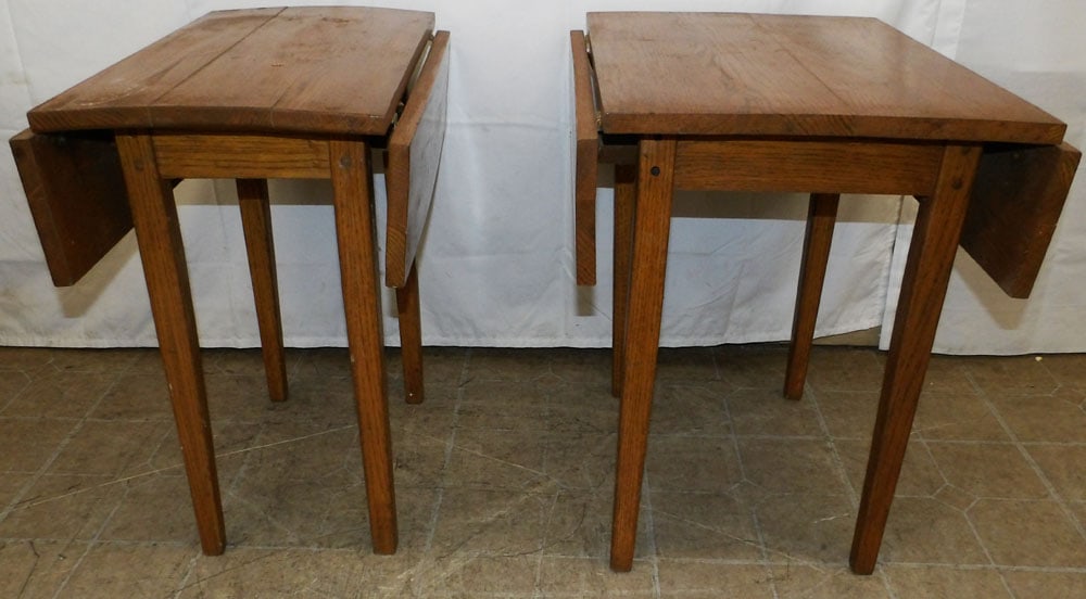 Two Oak Drop Leaf Tables (1 of 3)