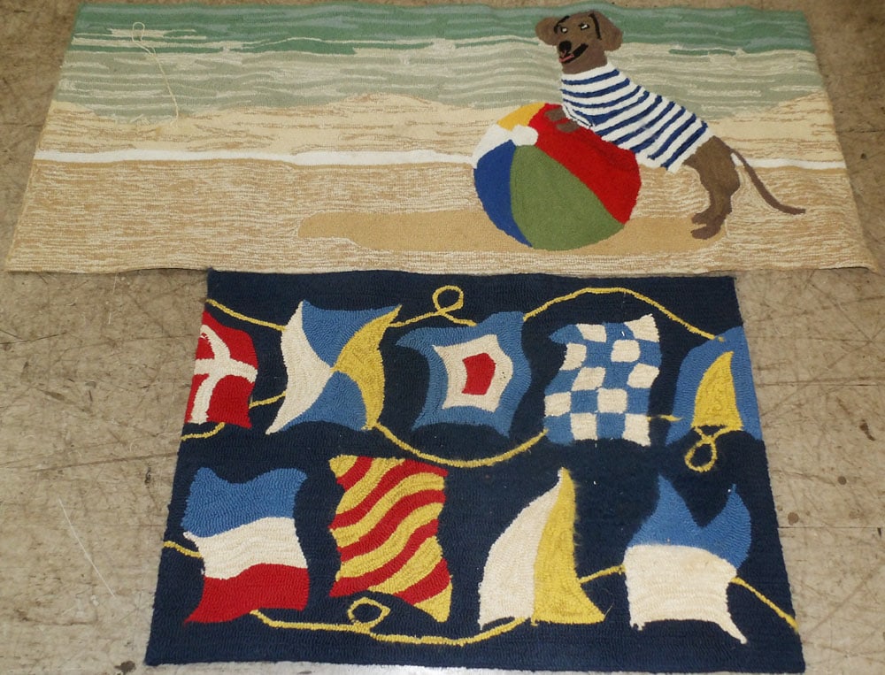 2' x 3' & 2' x 5' Hook Rugs: 2' x 3' & 2' x 5' Hook Rugs. "ALL DESCRIPTIONS AND ANY CONDITION STATEMENT GIVEN BY LANGSTON AUCTION GALLERY ARE STRICTLY OPINIONS AND LANGSTON'S SHALL HAVE NO RESPONSIBILITY FOR ERRORS OR OMISSIONS.