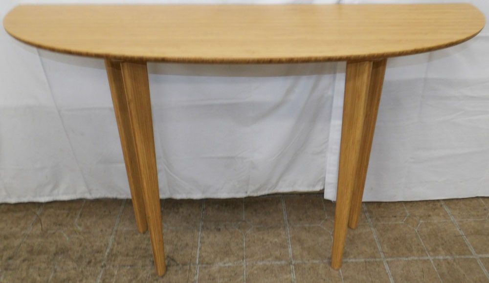 Modern Bamboo Console: Modern Bamboo Console . 30 1/4" H 48" W 14" D "ALL DESCRIPTIONS AND ANY CONDITION STATEMENT GIVEN BY LANGSTON AUCTION GALLERY ARE STRICTLY OPINIONS AND LANGSTON'S SHALL HAVE NO RESPONSIBILITY FOR