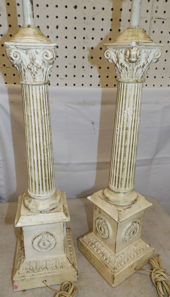 Two Painted Ceramic Lamps - 2