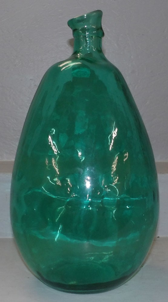 Decorative Glass Bottle: Decorative Glass Bottle . 18" H 10" Dia. "ALL DESCRIPTIONS AND ANY CONDITION STATEMENT GIVEN BY LANGSTON AUCTION GALLERY ARE STRICTLY OPINIONS AND LANGSTON'S SHALL HAVE NO RESPONSIBILITY FOR ERRORS