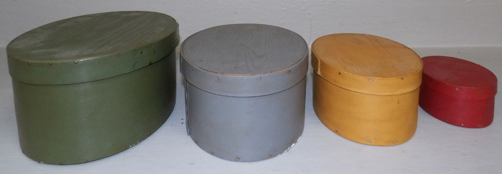 Four Graduated Painted Wood Pantry Boxes (1 of 6)