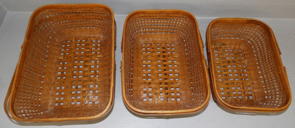 Three Graduated Bamboo Baskets - 2