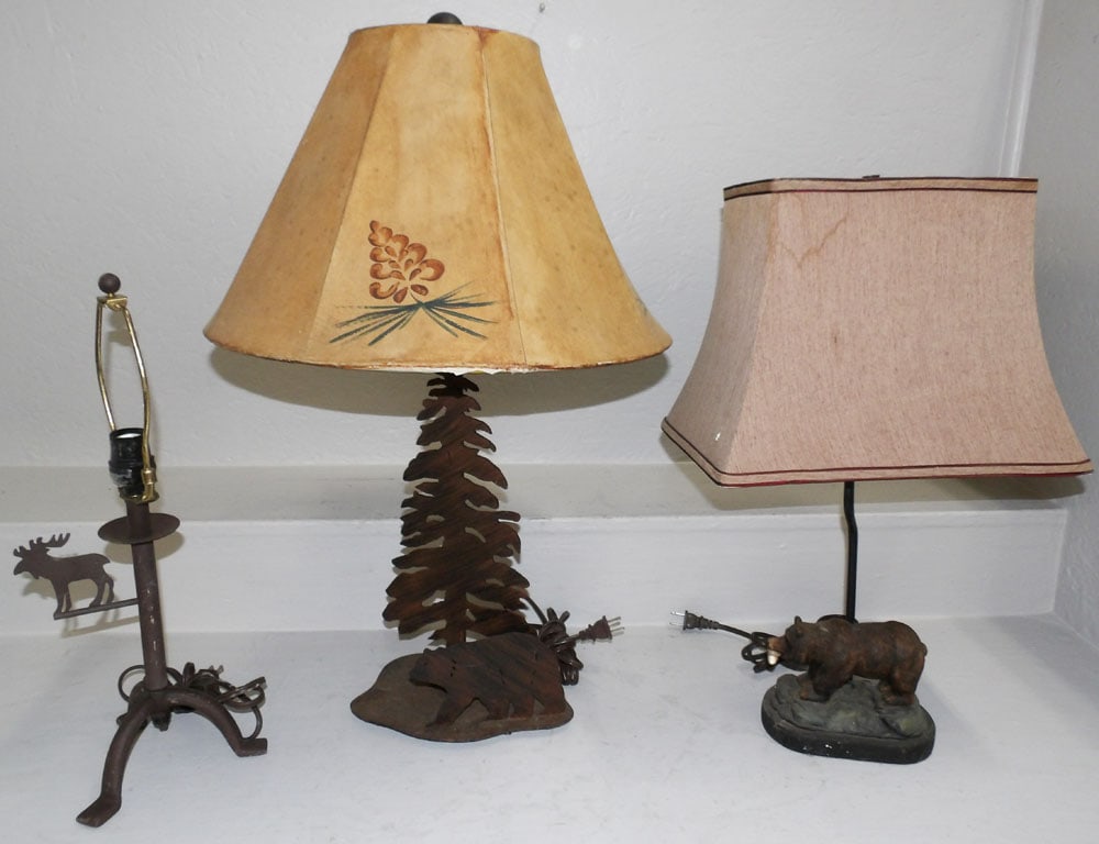 Painted Metal & Painted Resin Lamps (1 of 4)