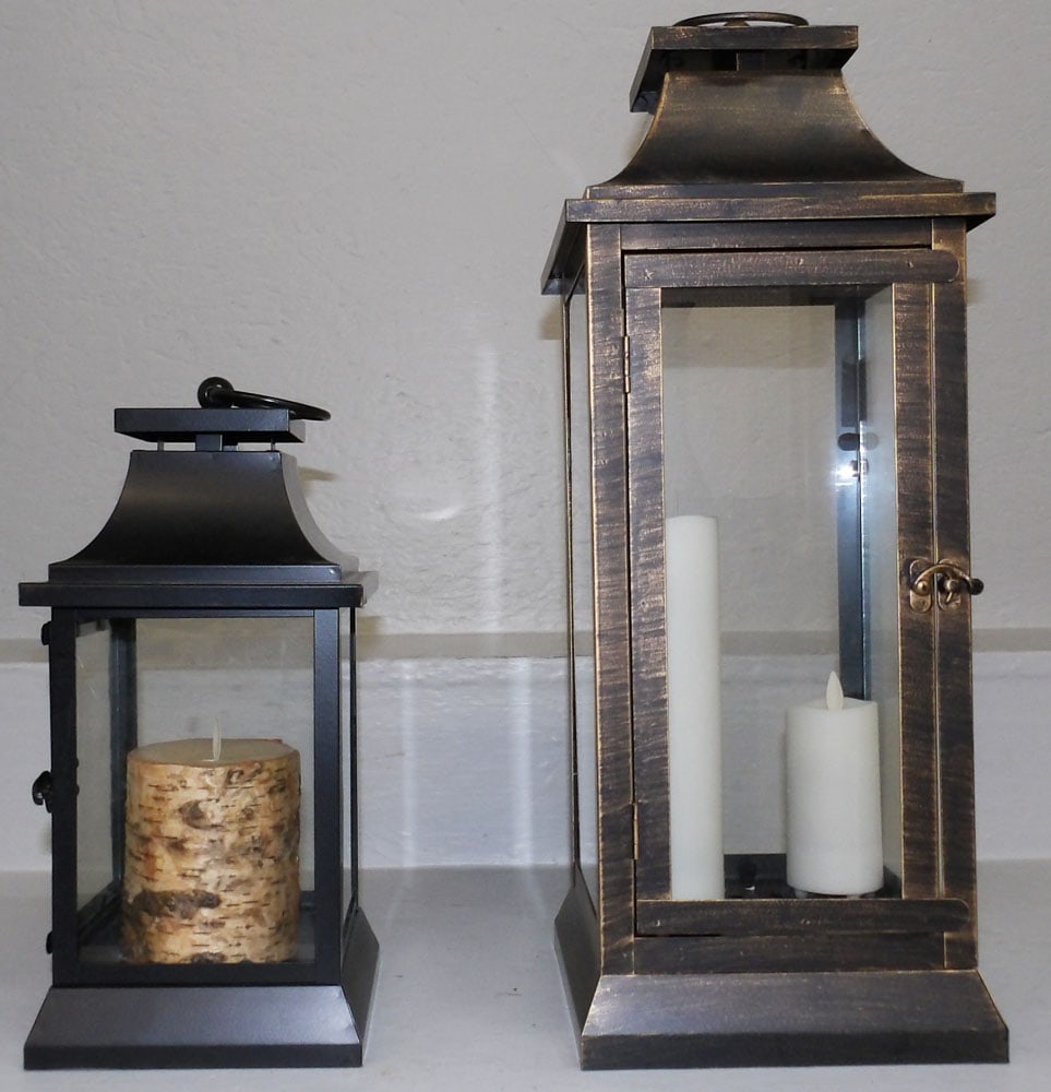 Two Metal & Glass Lanterns (1 of 3)