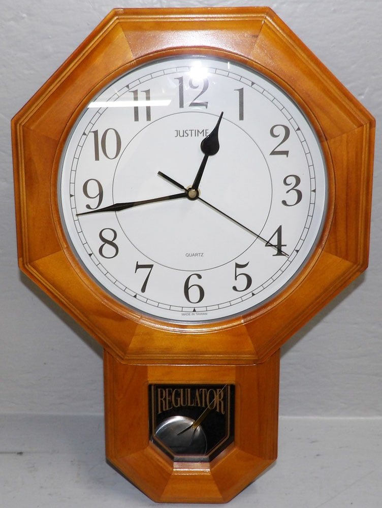 Pine Regulator Wall Clock (1 of 4)