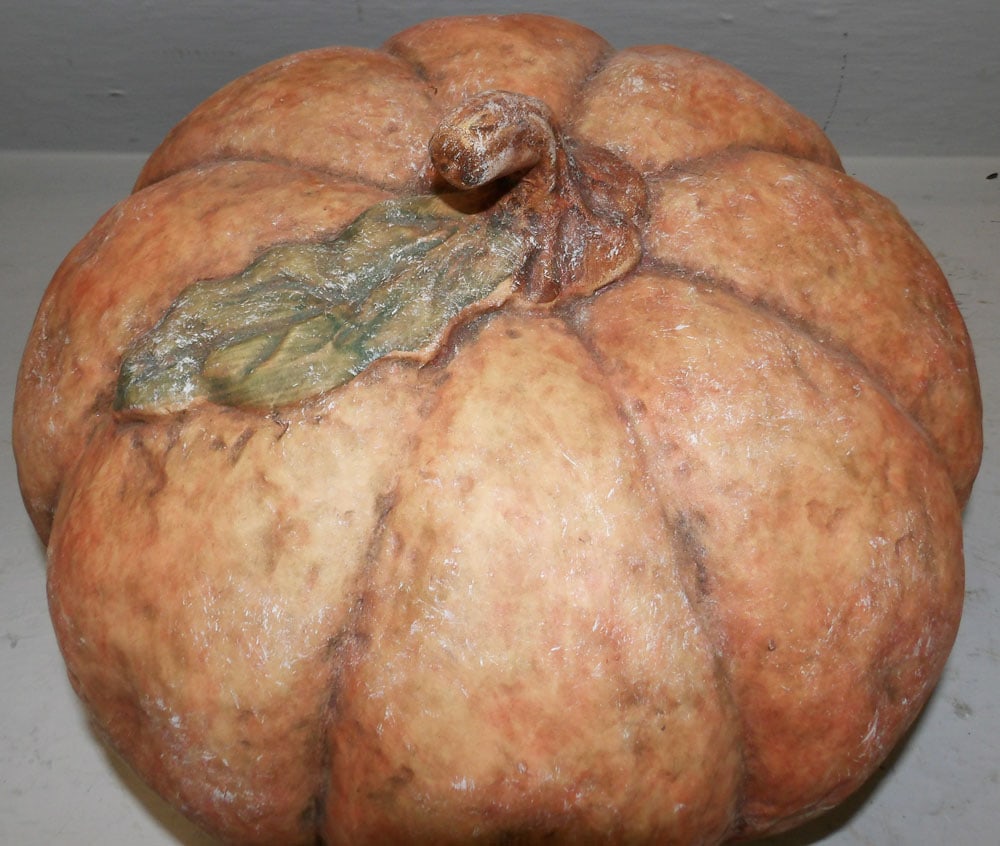 Painted Ceramic Pumpkin - 2