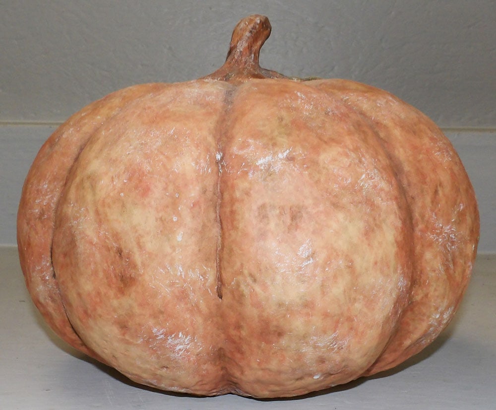 Painted Ceramic Pumpkin - 3
