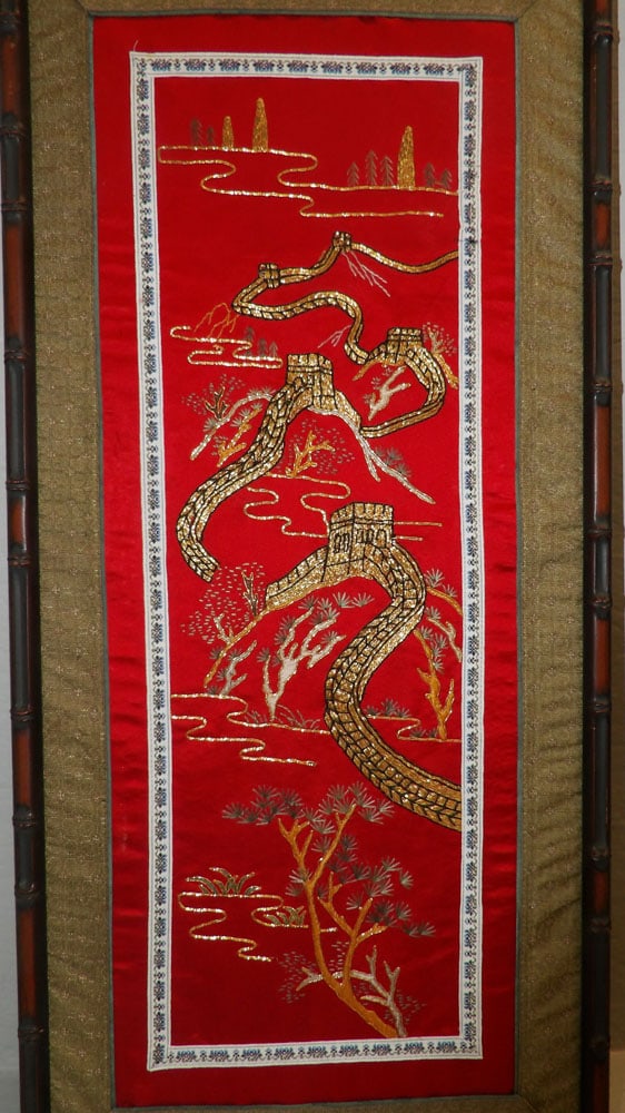 Framed Oriental Embroidery - 2