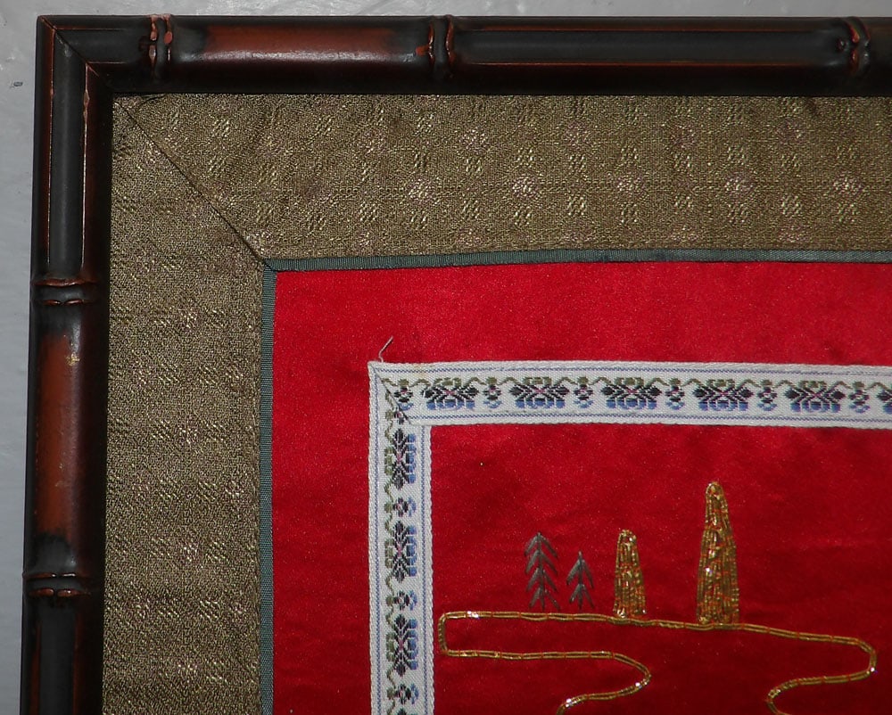 Framed Oriental Embroidery - 3