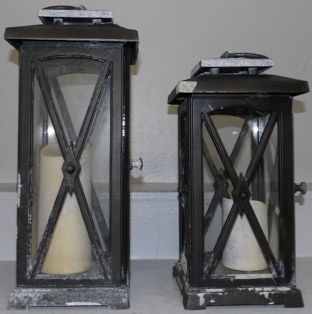 Two Painted Metal Lanterns - 4