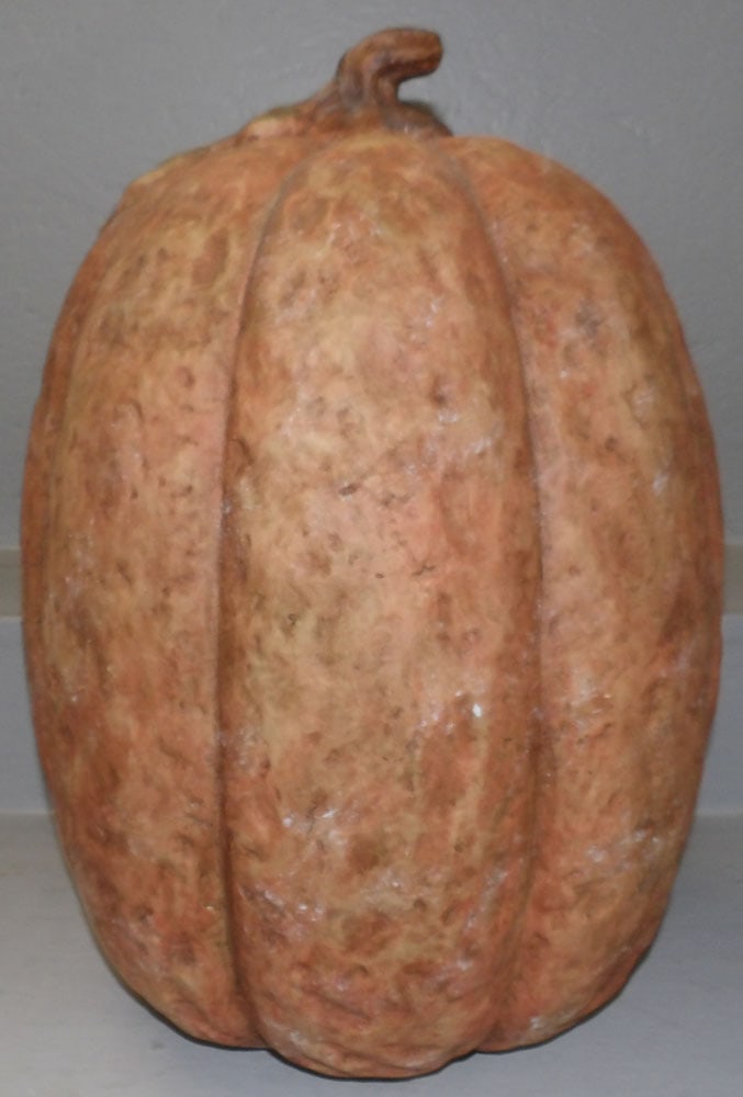 Large Painted Ceramic Pumpkin - 2