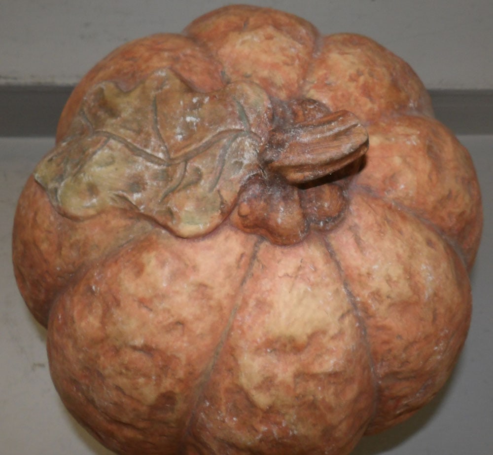 Large Painted Ceramic Pumpkin - 3