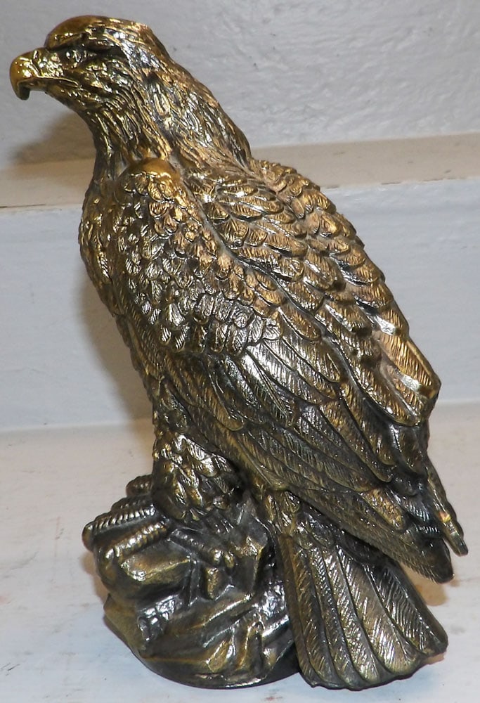 Gilded Metal Eagle Statue - 2