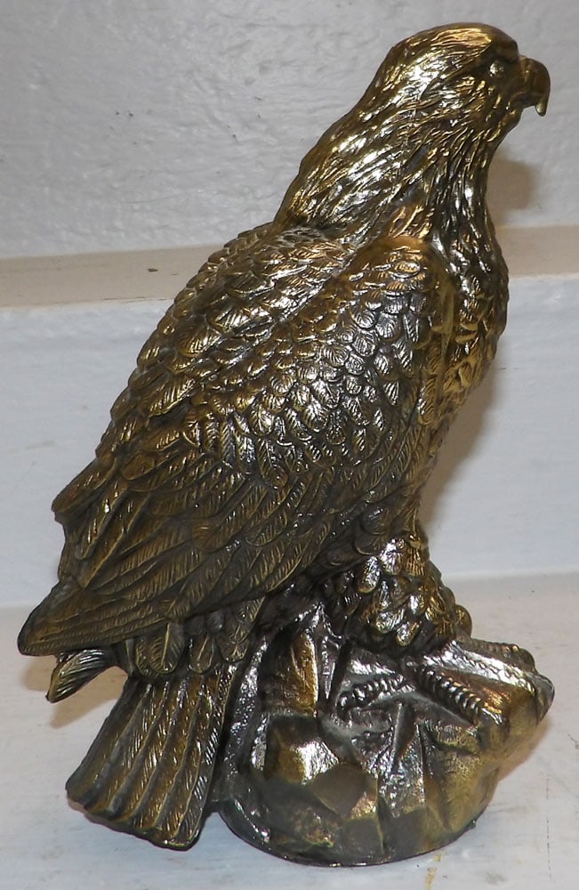Gilded Metal Eagle Statue - 4