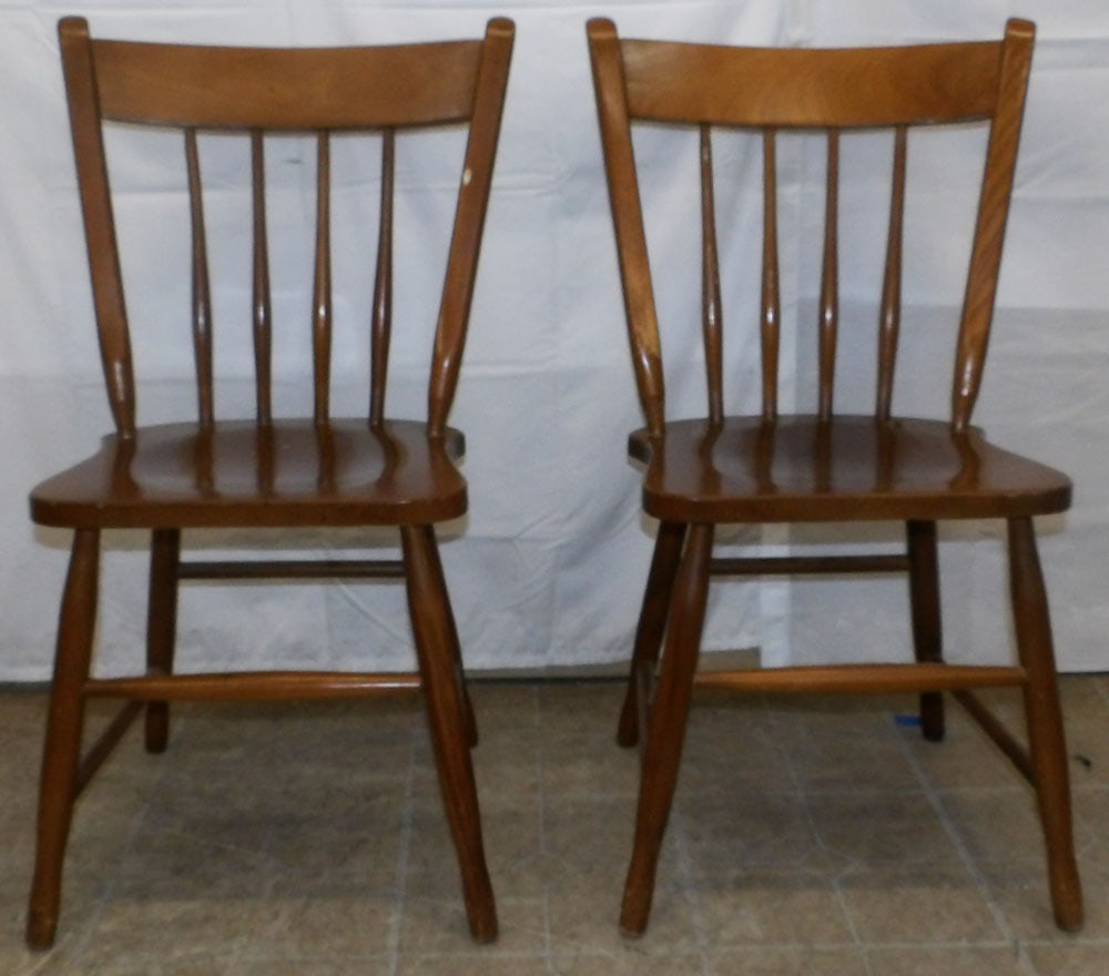 Pair of Maple Side Chairs (1 of 6)