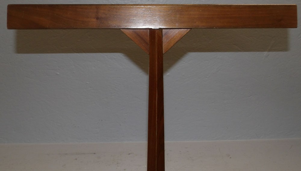 Walnut Bench Made Newspaper Stand - 3
