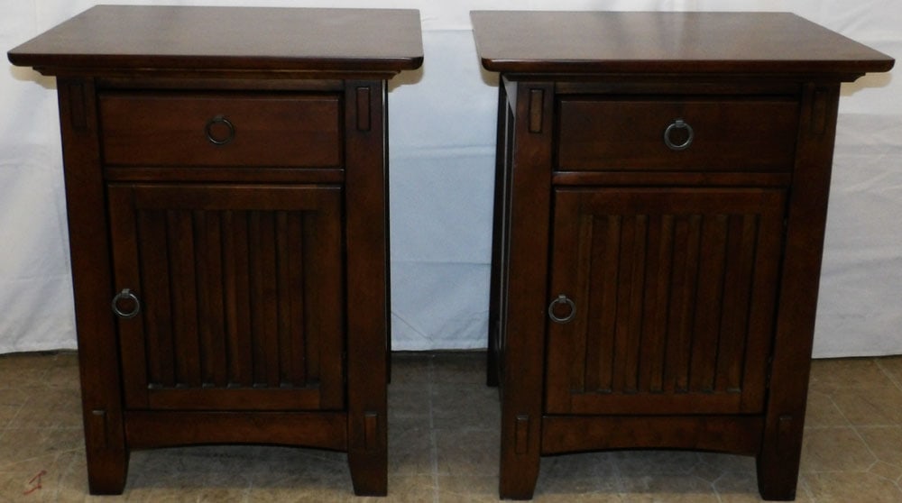 Pair of Cherry Night Stands by American Signature Collections (1 of 10)