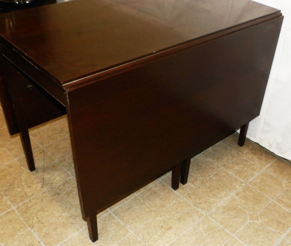 Mahogany Drop Leaf Dining Table - 3