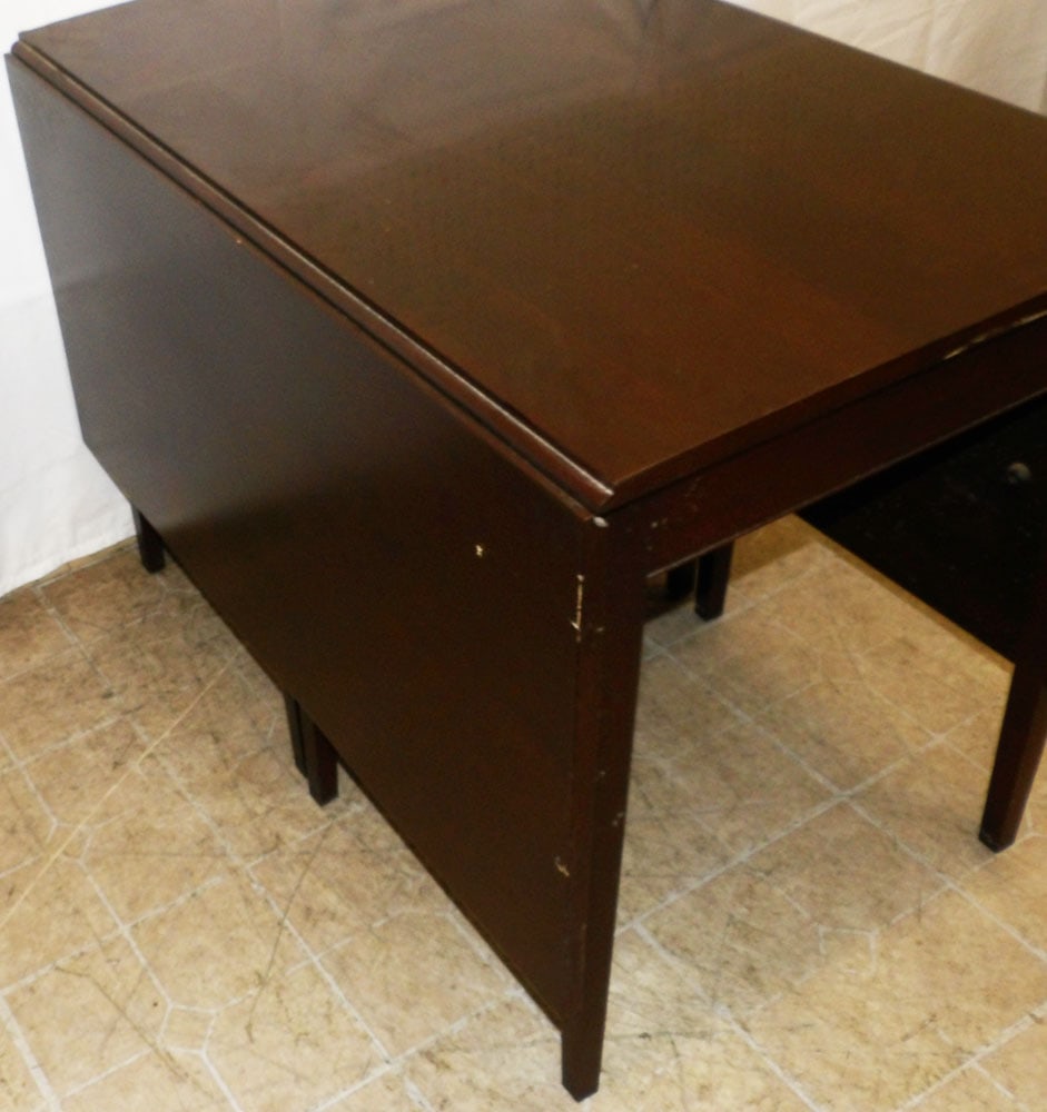 Mahogany Drop Leaf Dining Table - 4