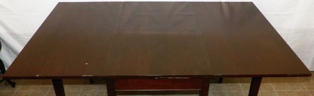 Mahogany Drop Leaf Dining Table - 5