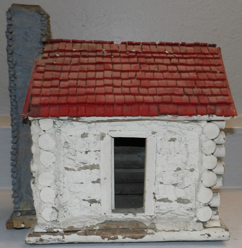 Painted Log Cabin Form Bird House (1 of 5)