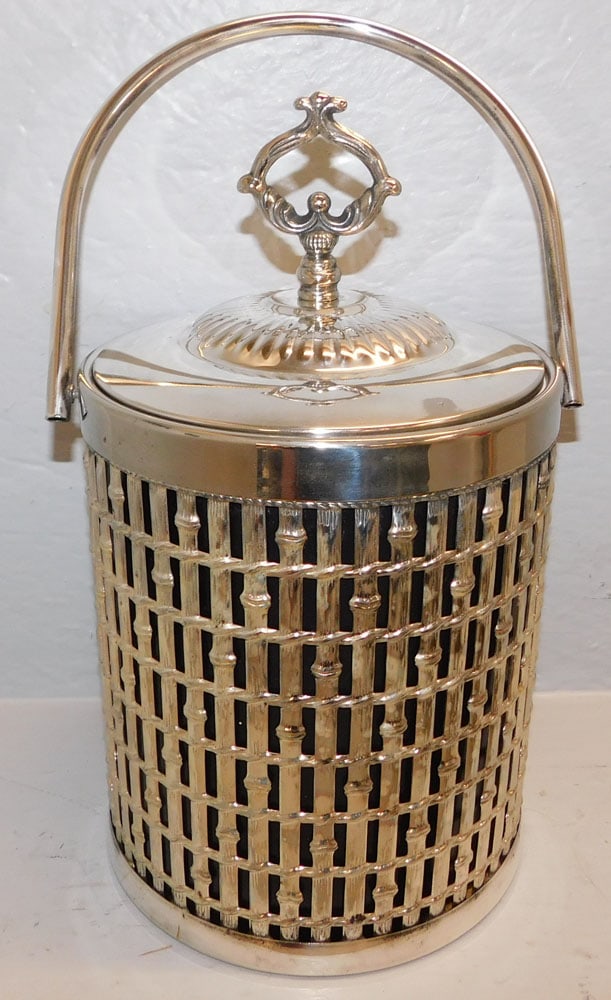 Silverplated Faux Bamboo Ice Bucket (1 of 3)