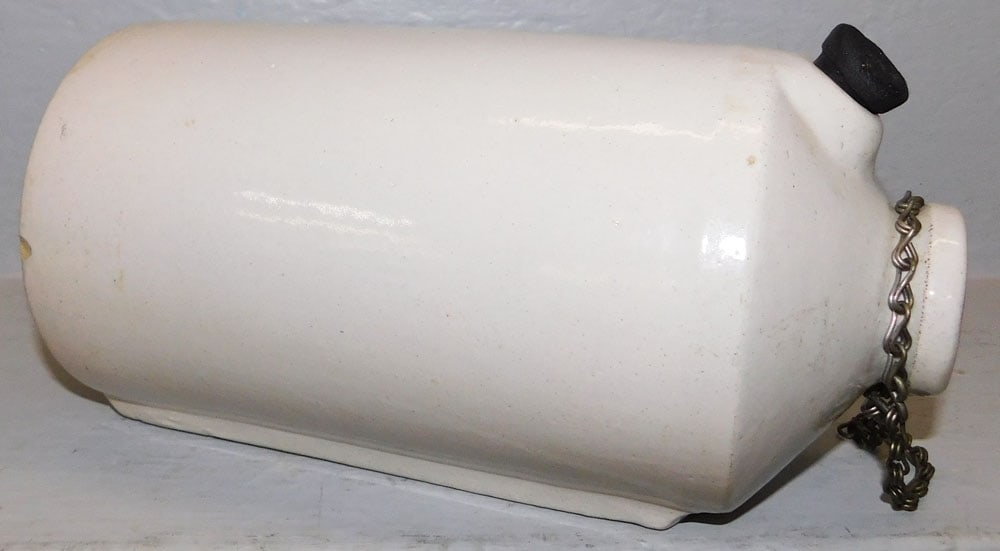 Stoneware Footwarmer by RCP & Co. NY: Stoneware Footwarmer by RCP & Co. NY. 5 1/4" H 10 1/2" W "ALL DESCRIPTIONS AND ANY CONDITION STATEMENT GIVEN BY LANGSTON AUCTION GALLERY ARE STRICTLY OPINIONS AND LANGSTON'S SHALL HAVE NO