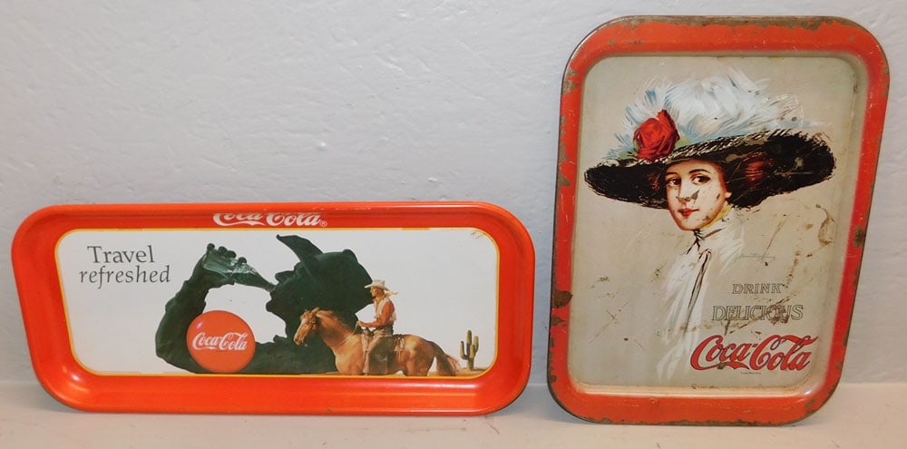 Two Painted Metal Coca Cola Trays (1 of 5)