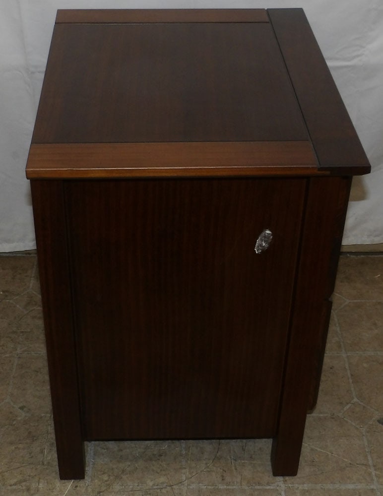 Modern Cherry Two Drawer Night Stand - 4