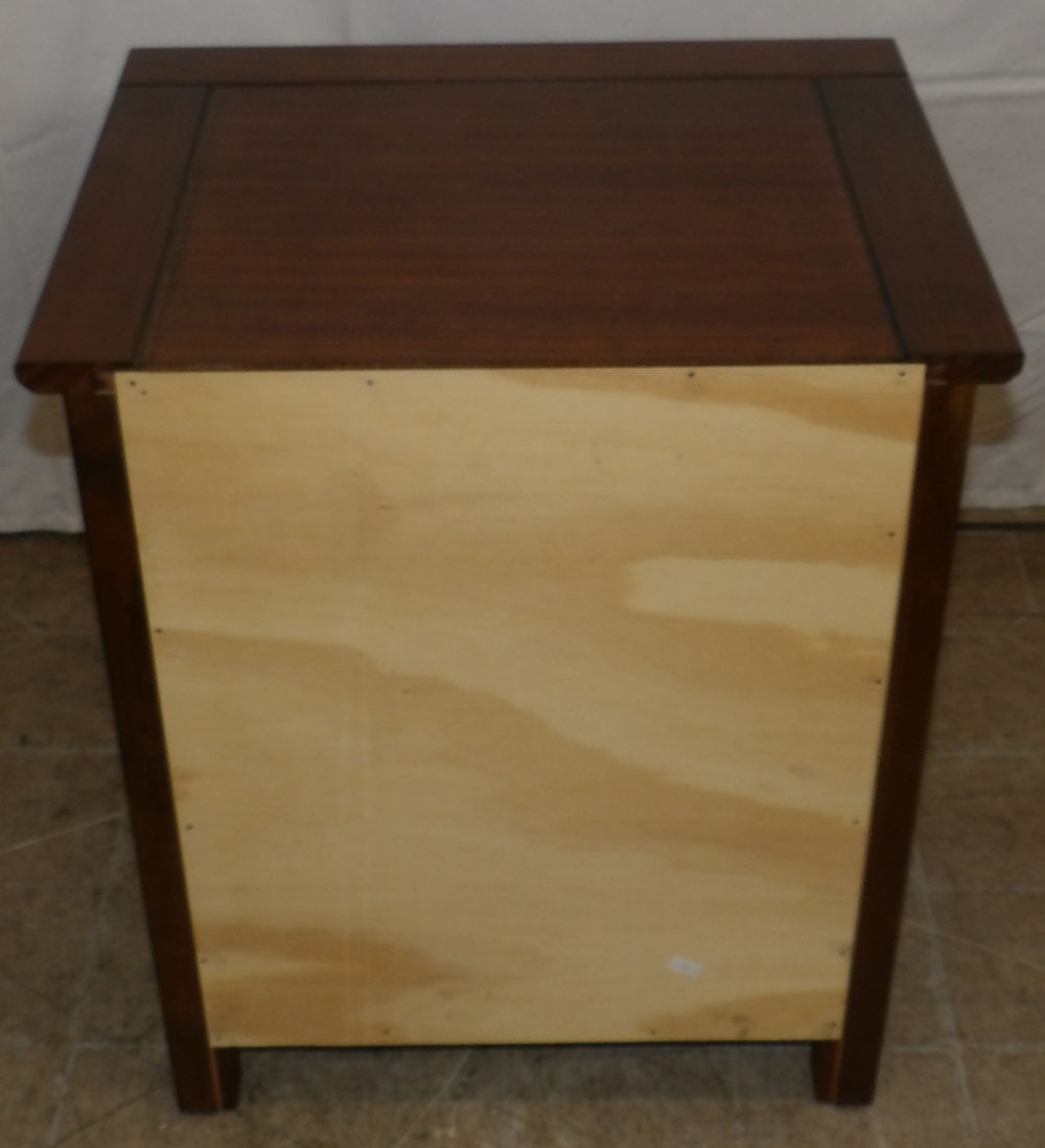 Modern Cherry Two Drawer Night Stand - 5