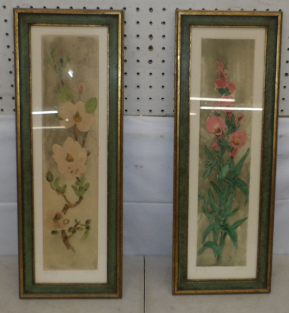 Two Framed Prints, Pencil Signed: Two Framed Prints, Pencil Signed. Up to 22 3/4" x 8 1/4" "ALL DESCRIPTIONS AND ANY CONDITION STATEMENT GIVEN BY LANGSTON AUCTION GALLERY ARE STRICTLY OPINIONS AND LANGSTON'S SHALL HAVE NO RESPONSIBILI