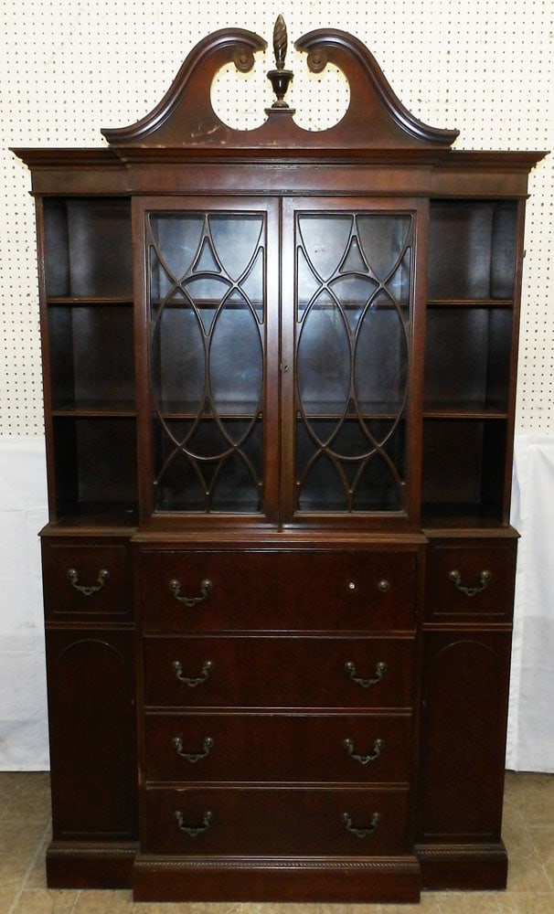 Mahogany China Cabinet with Glass Doors (1 of 8)