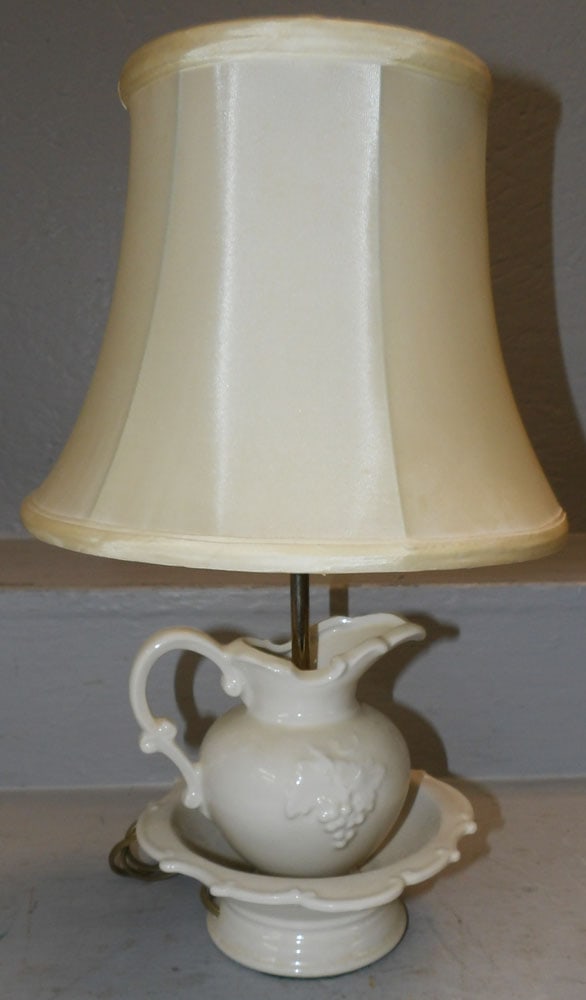 Porcelain Bowl & Pitcher Form Lamp (1 of 3)