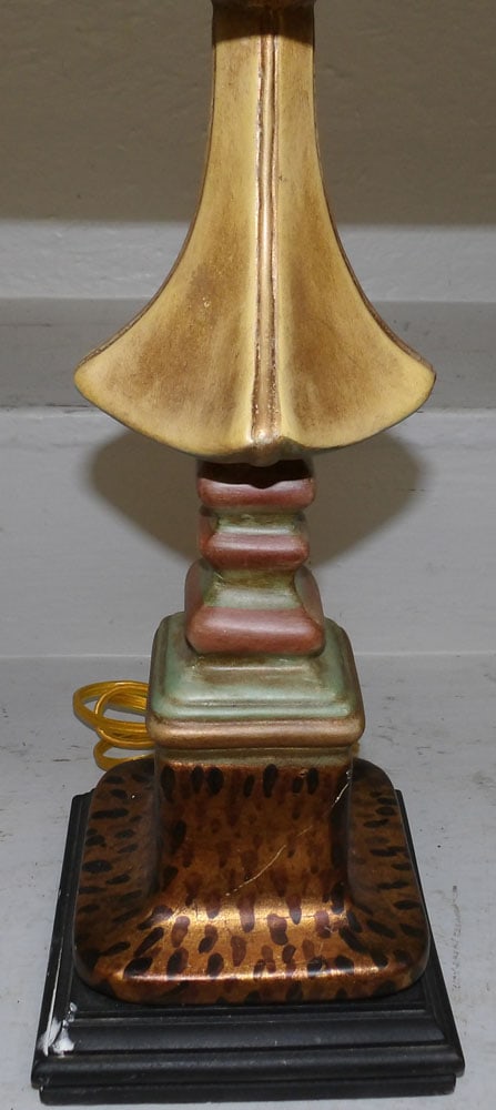 Painted Ceramic Decorative Lamp - 2