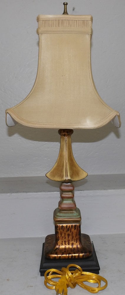 Painted Ceramic Decorative Lamp - 4