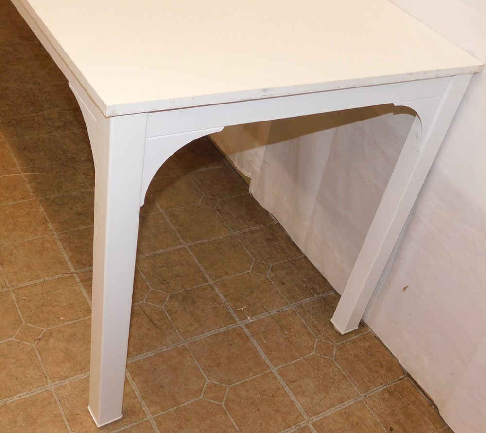 Modern Painted Metal Base Table - 2