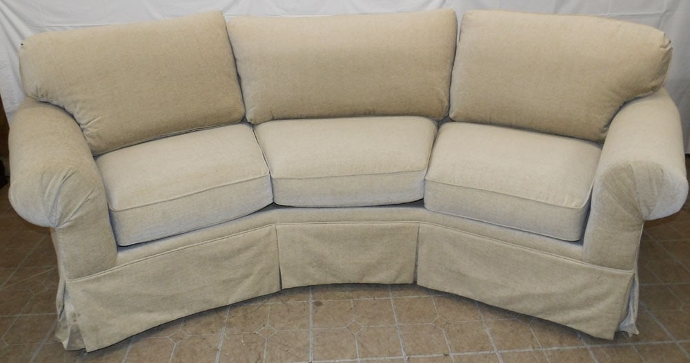 Upholstered Curved Sofa (1 of 7)