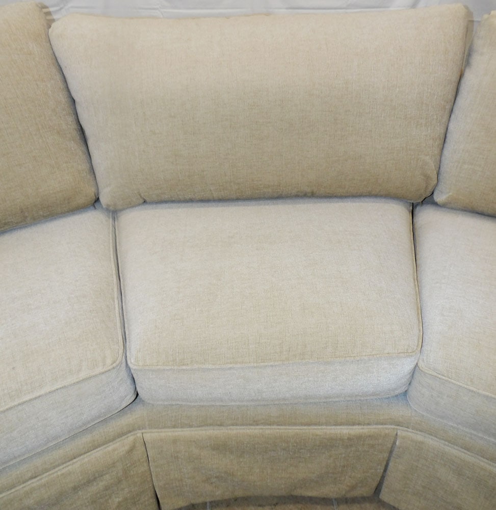 Upholstered Curved Sofa - 4